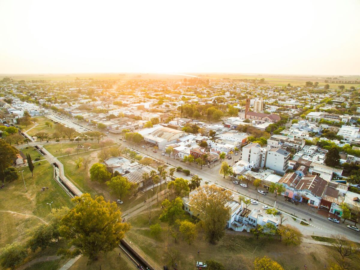 Ciudad de Las Varillas vista desde un drone (Gentileza)