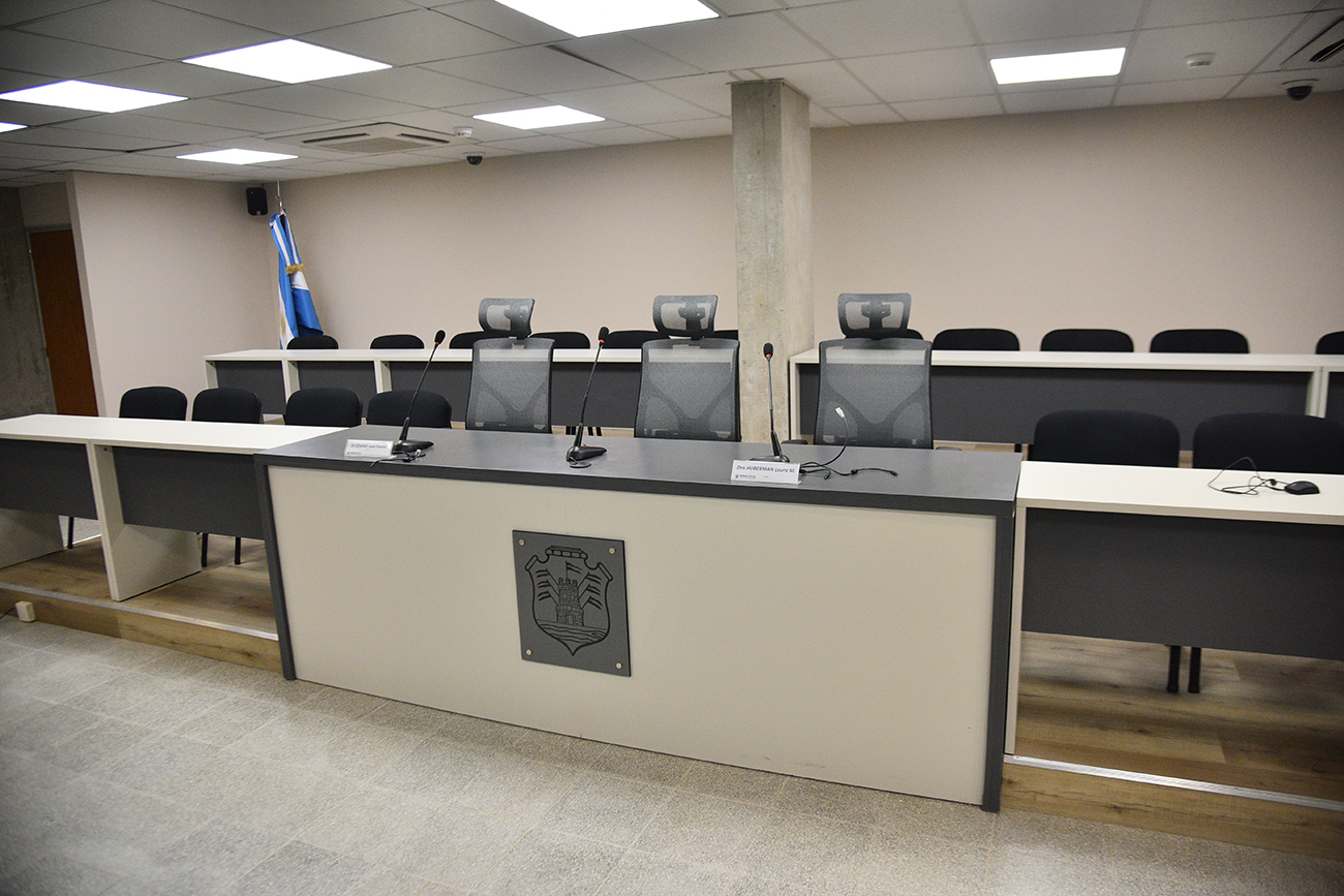 Sala donde se llevará a cabo el juicio por los bebes del Neonatal.
Tribunales II
(Pedro Castillo / La Voz)