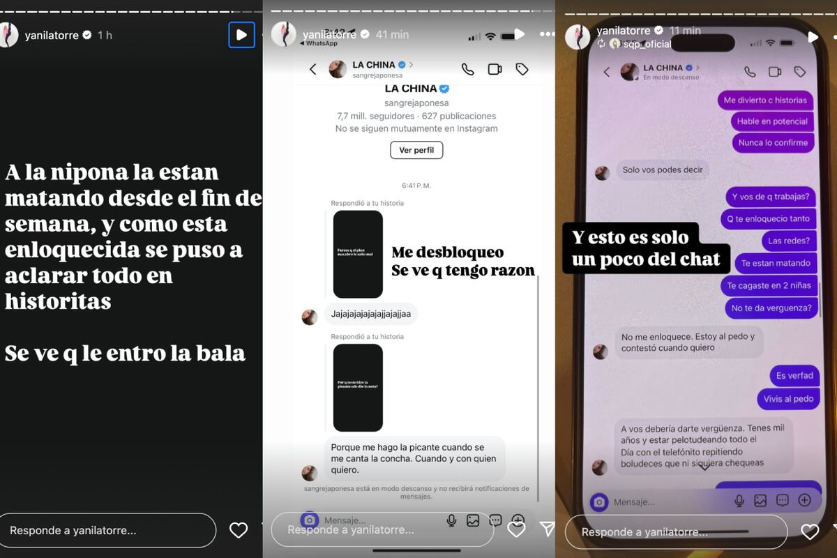 La respuesta de Yanina Latorre a la China Suáres. (Foto: Captura de pantalla)