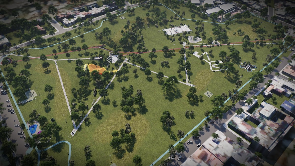 Parque de las Naciones. Así quedará el espacio verde tras la puesta en valor. (Gobierno de Córdoba)