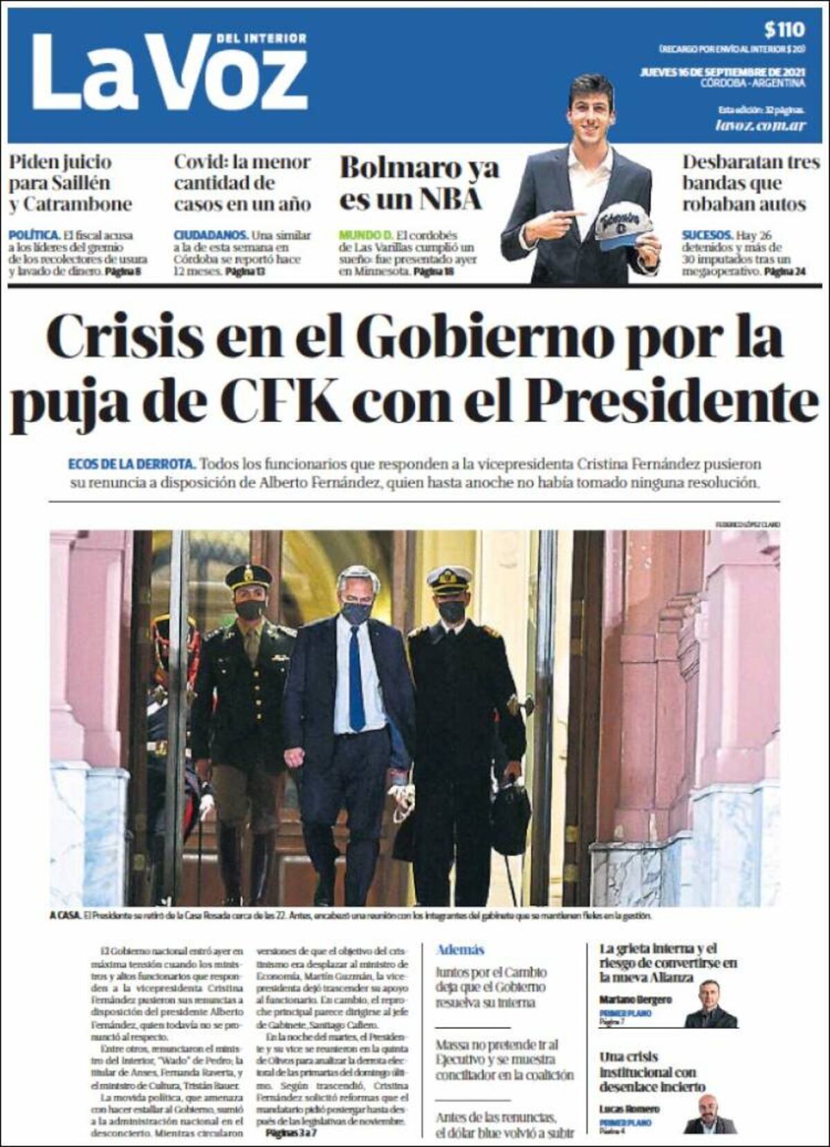 Tapas de diarios de Argentina.