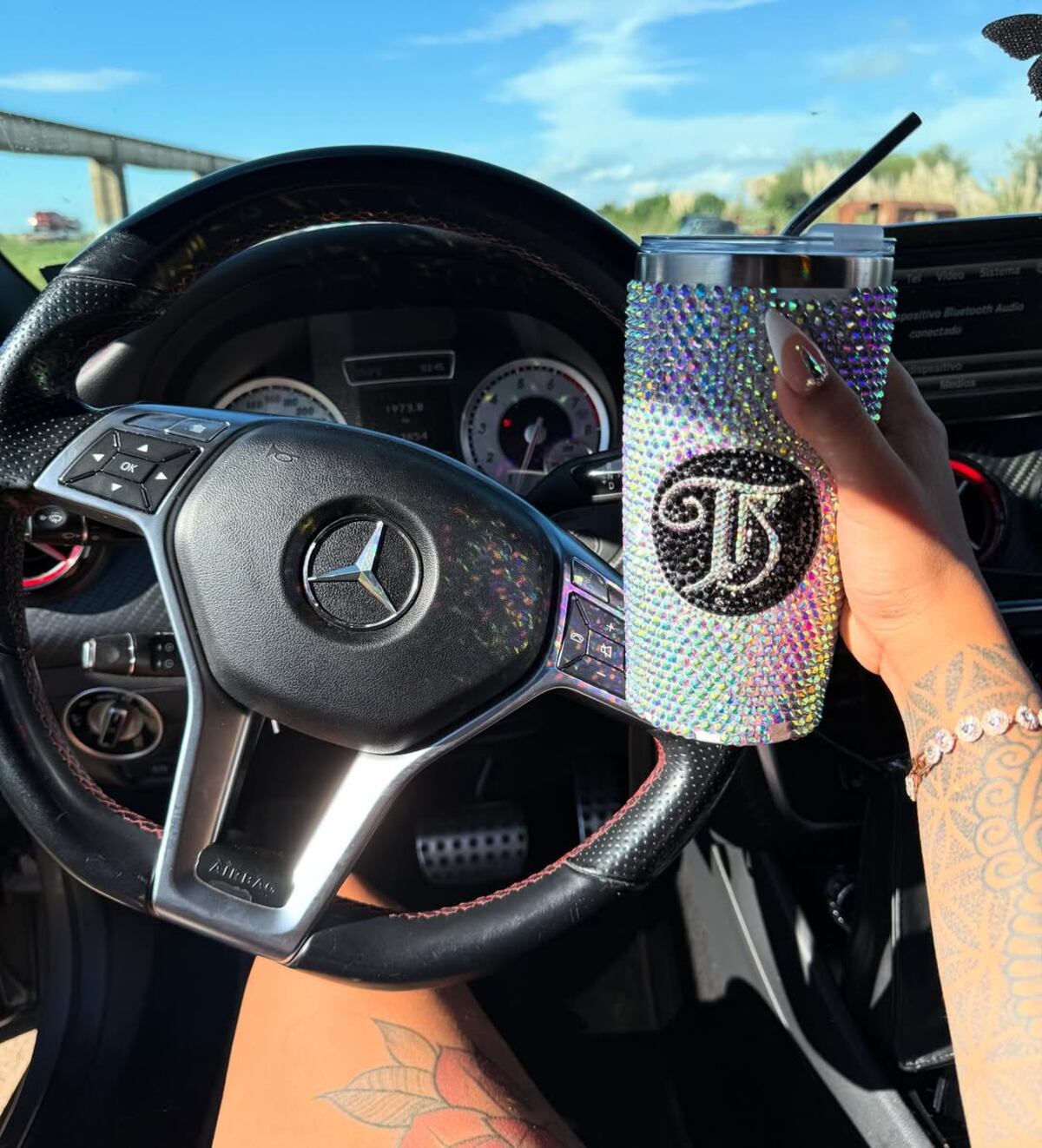 El auto de Tamara Báez. (Instagram)