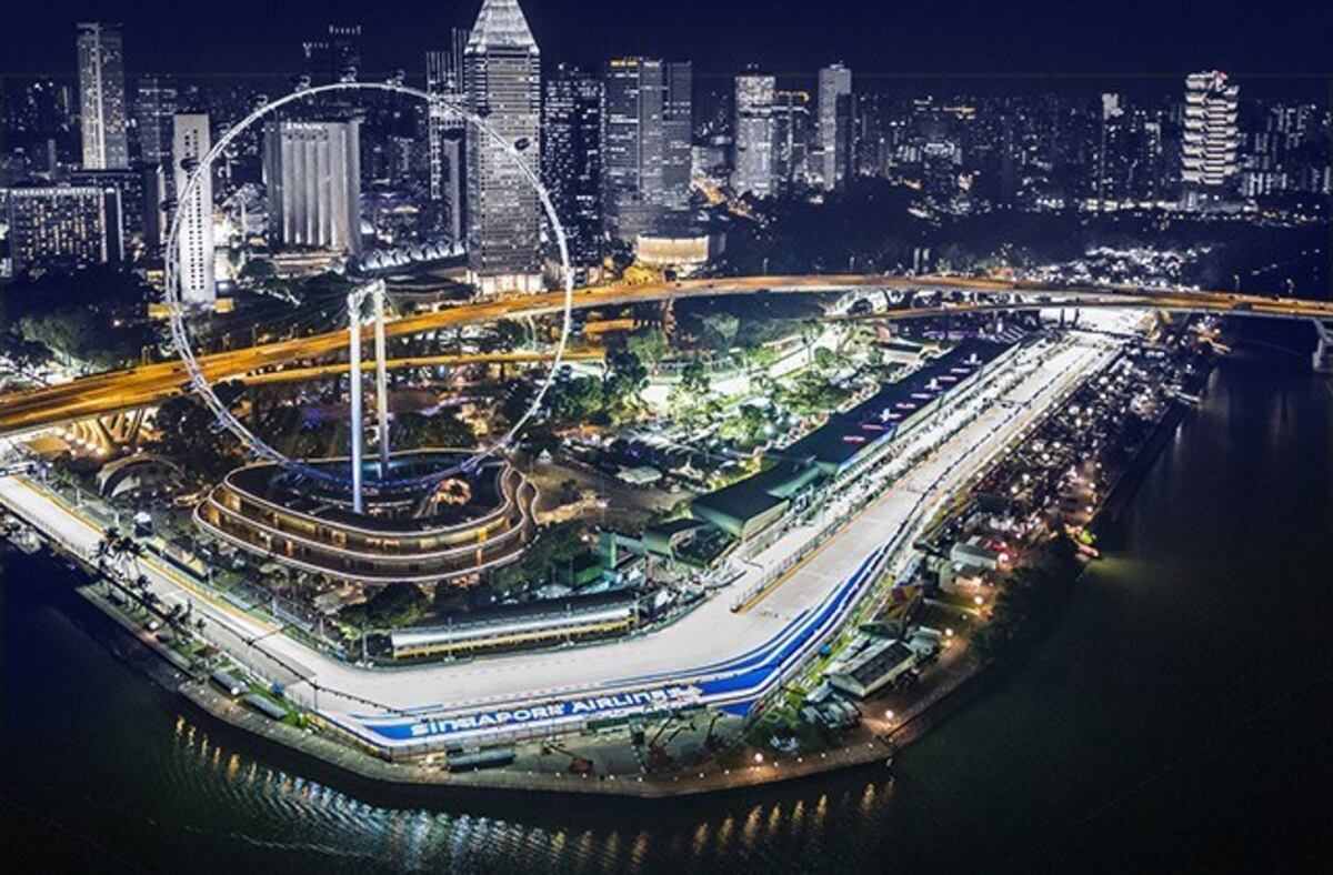 El circuito de Marina Bay en Singapur, que será sede del Gran Premio nocturno de la Fórmula 1. (F1.com)