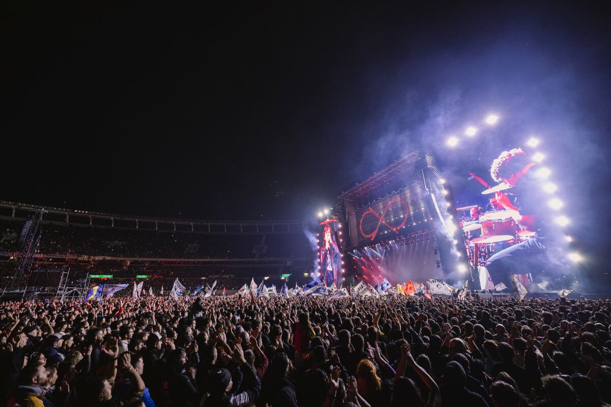 Los Piojos en River. (Gentileza de DF Entertainment e @irishsuarez)