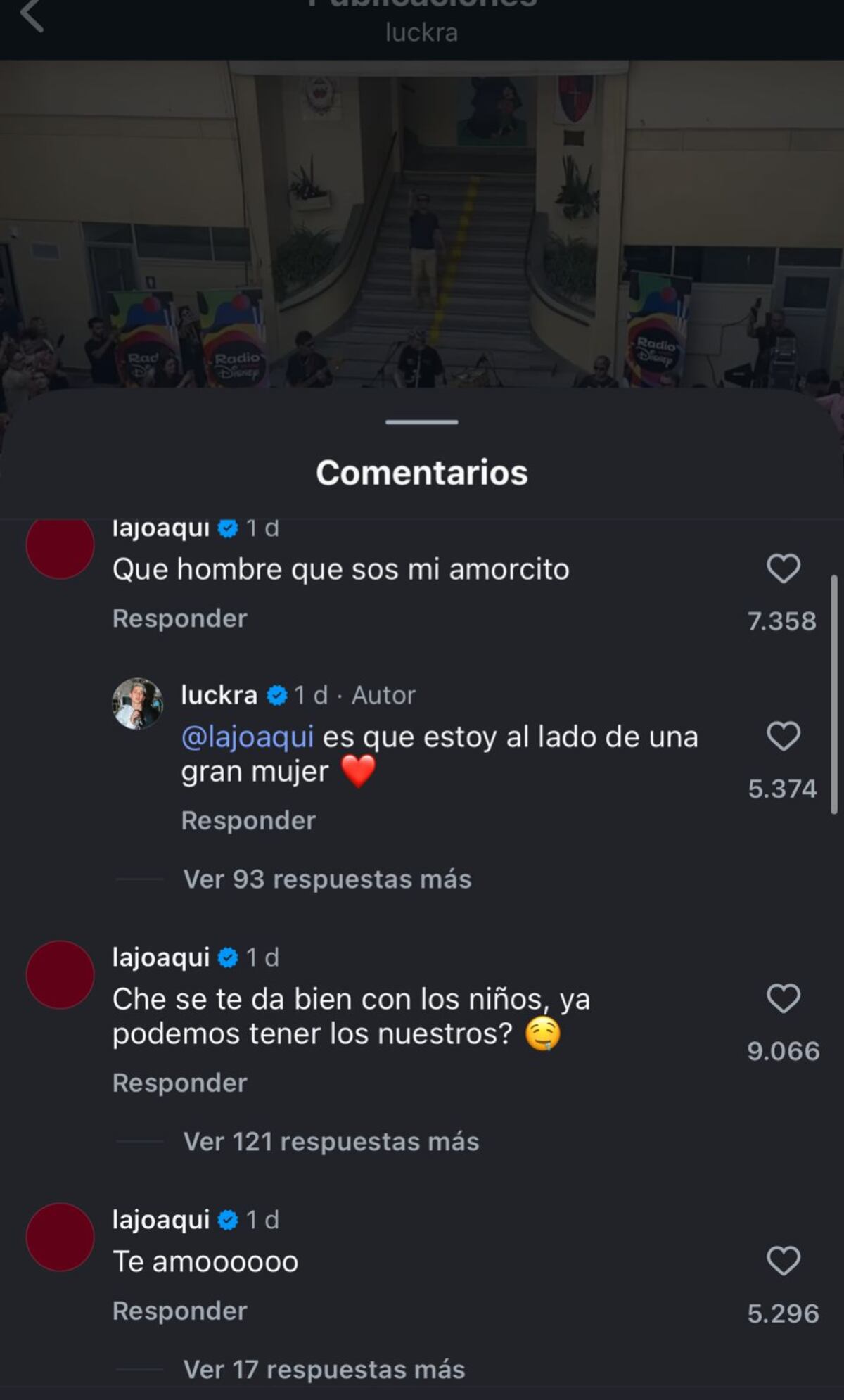La Joaqui encendió las redes con una picante pregunta a Luck Ra en Instagram.