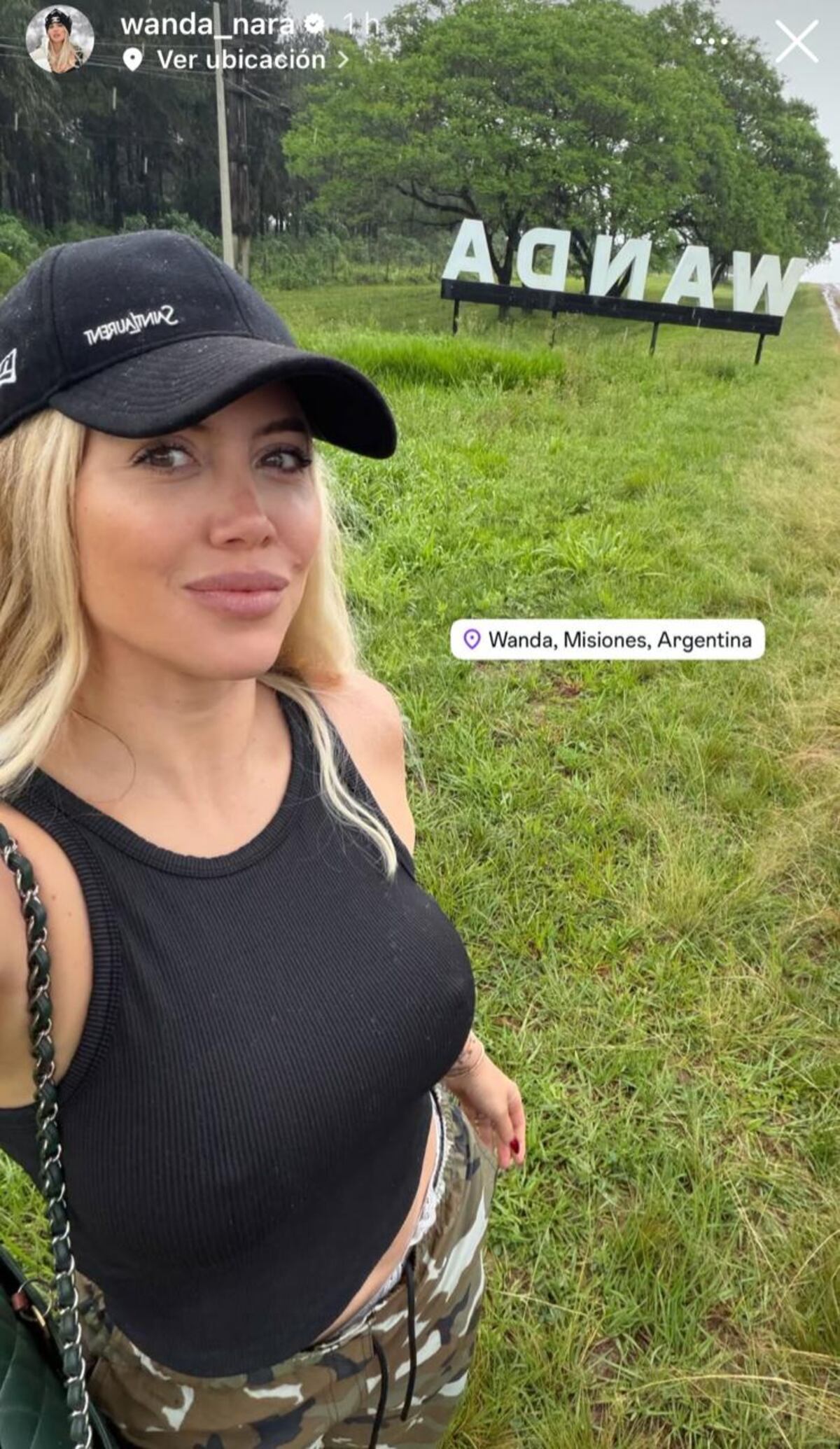 Wanda Nara visitó el pueblo que lleva su nombre en Iguazú.