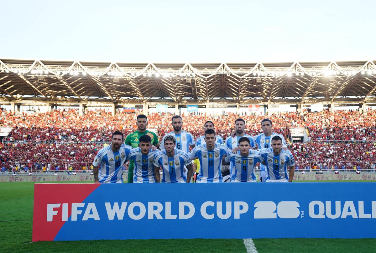 Argentina juega ante Venezuela en Maturín. / Foto: AFA