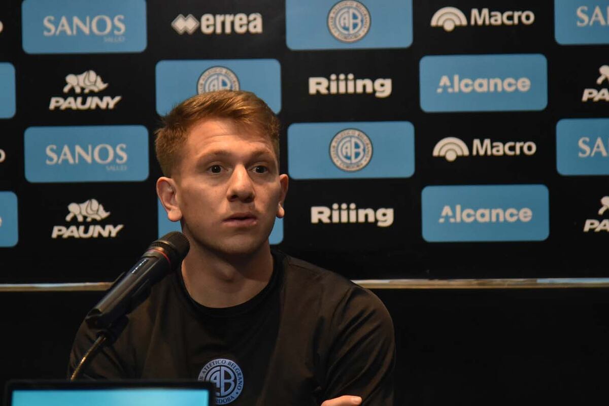 Esteban Rolón, el volante central que llegó a Belgrano a préstamo de Boca. (Facundo Luque / La Voz)