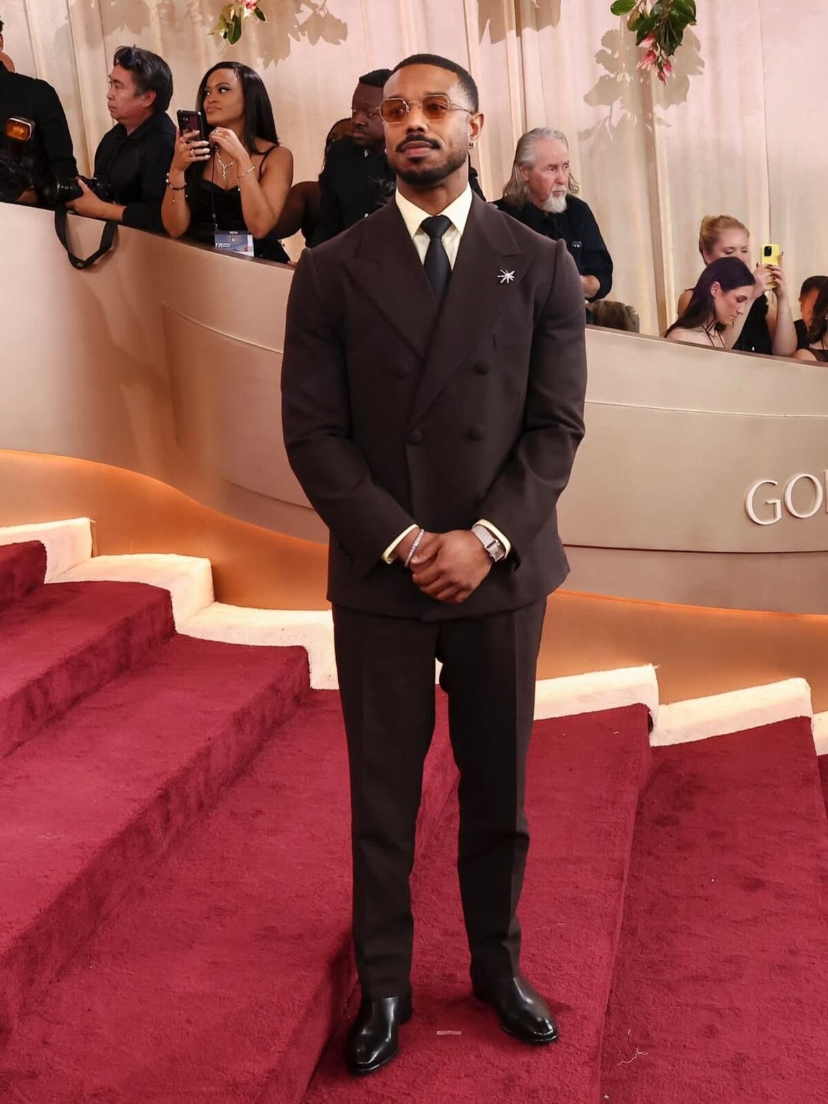 Michael B. Jordan en los Globos de Oro.