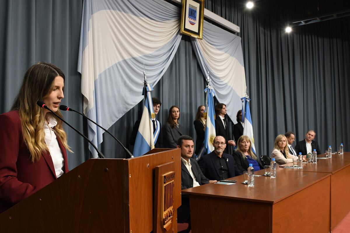 Piera Fernández, en el acto de colación (UNRC)