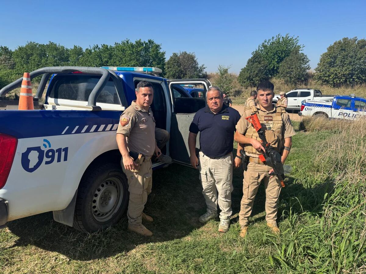 Patrulla rural de la Policía de Córdoba al momento de la detención del perpetrador. (Policía de Córdoba)