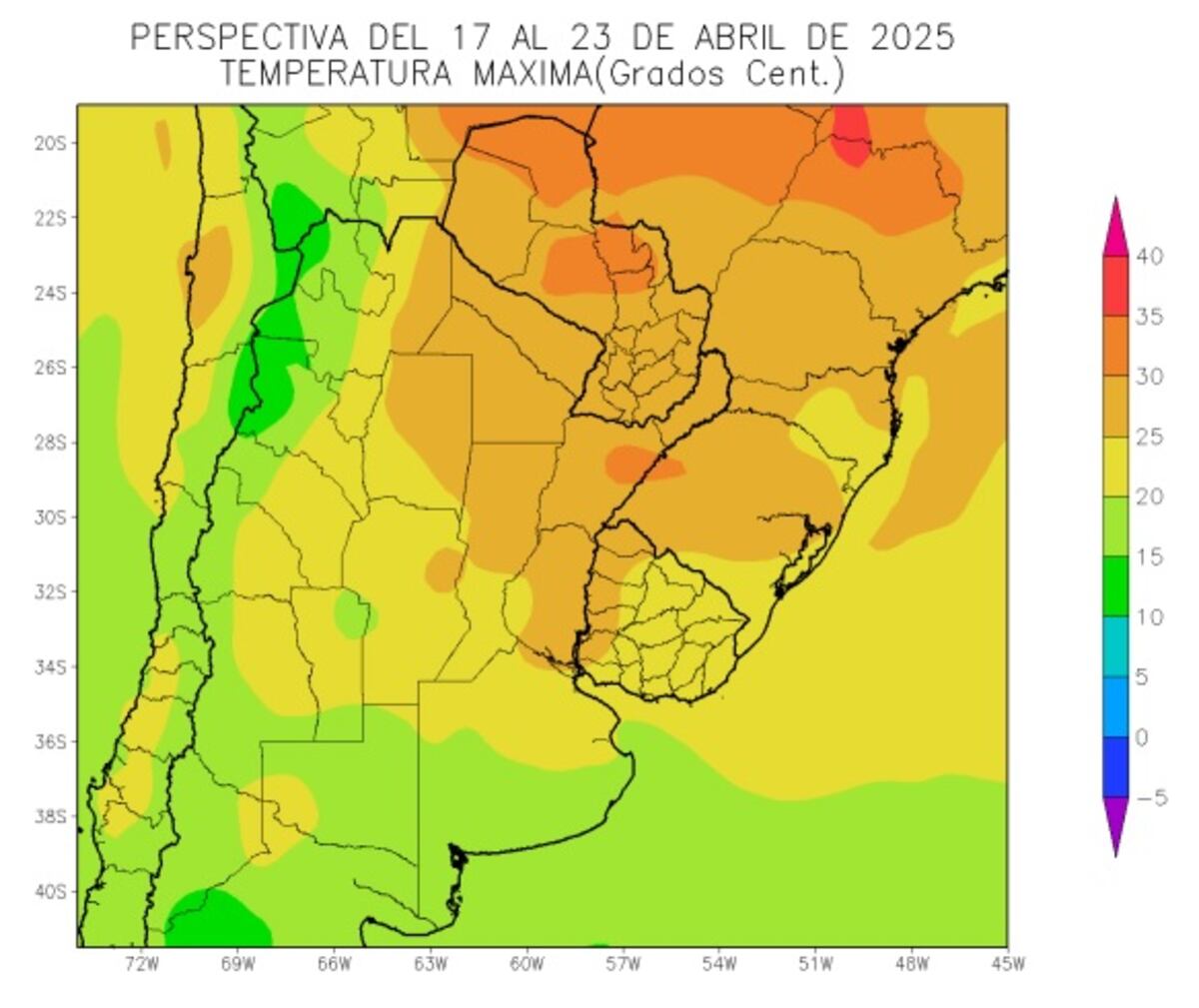El clima en Pascua. (Bolsa de Cereales de Buenos Aires)