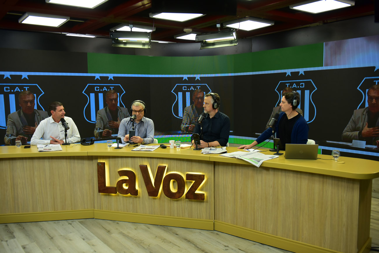 Miguel Cavatorta, candidato a vice presidente de Talleres, en la mañana del Streaming de La Voz en Vivo. (Nicolás Bravo / La Voz)