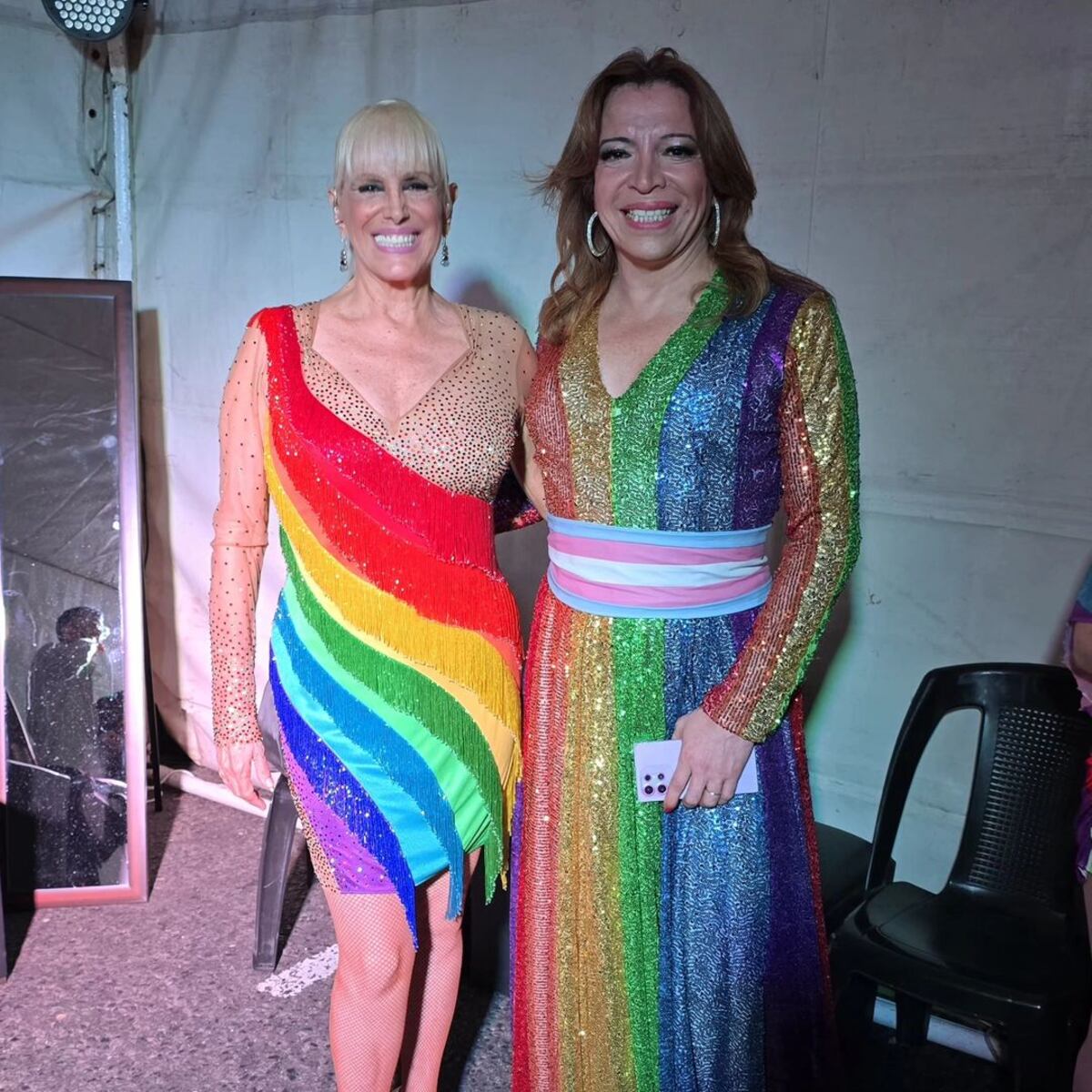 Lizy Tagliani y Valeria Lynch en la Marcha del Orgullo de Buenos Aires (Foto: Instagram de Lizy Tagliani)