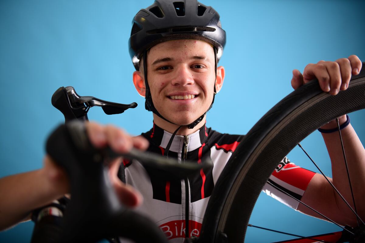 Máximo Gómez, premio Estímulo 2025 en ciclismo. (José Gabriel Hernández / La Voz)