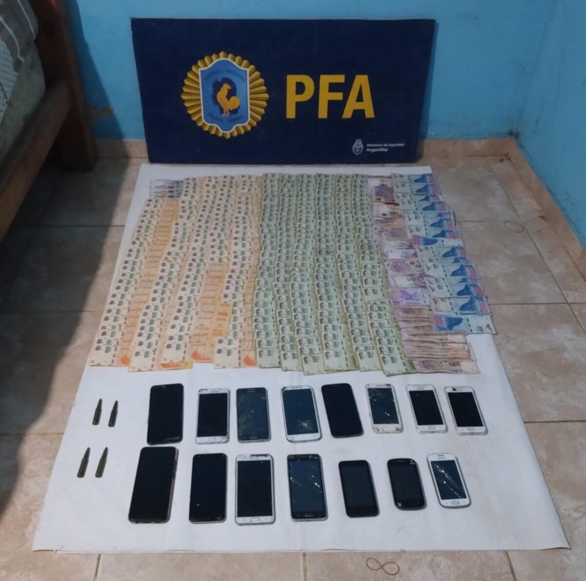 La droga y el dinero secuestrados. (Argentina.gob.ar)