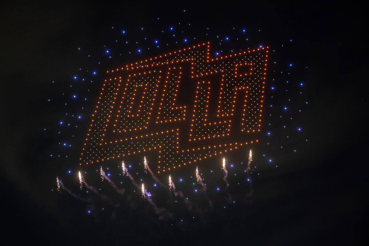 Lollapalooza 2025 y su impactante show de drones (fotos: Iluxman y Lumasky).