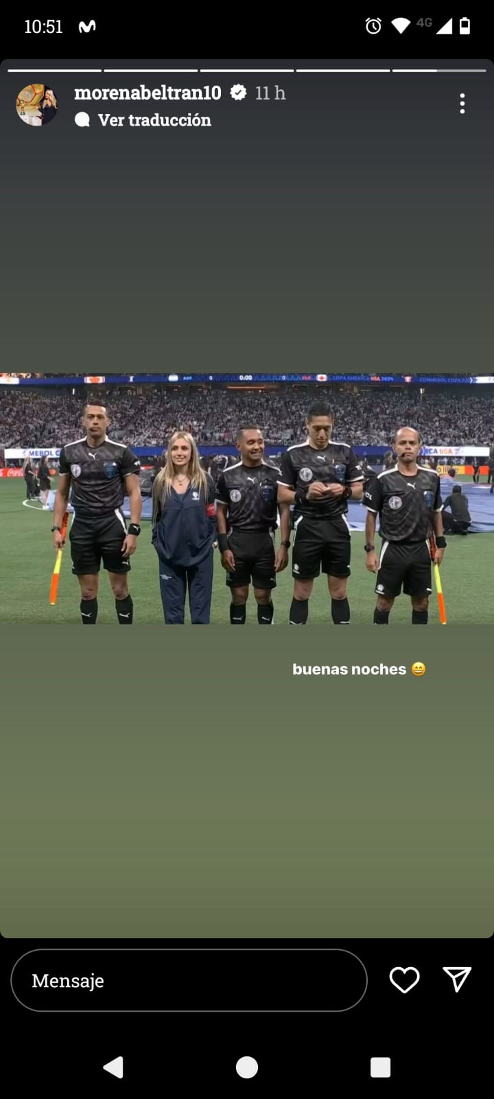 Morena Beltrán se hizo viral y publicó un mensaje.