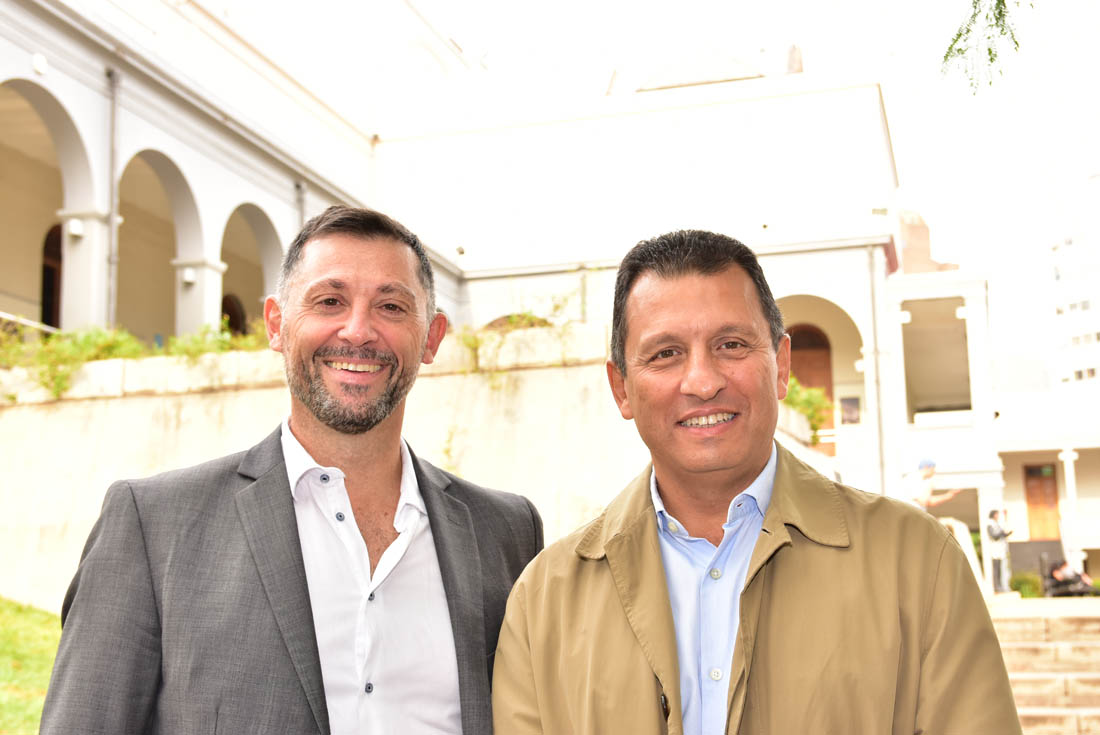 Docto Rafael Maldonado, presidente de la Sociedad de Nefrología de Córdoba, y el doctor Jorge Abdala, presidente de APHEYTRC