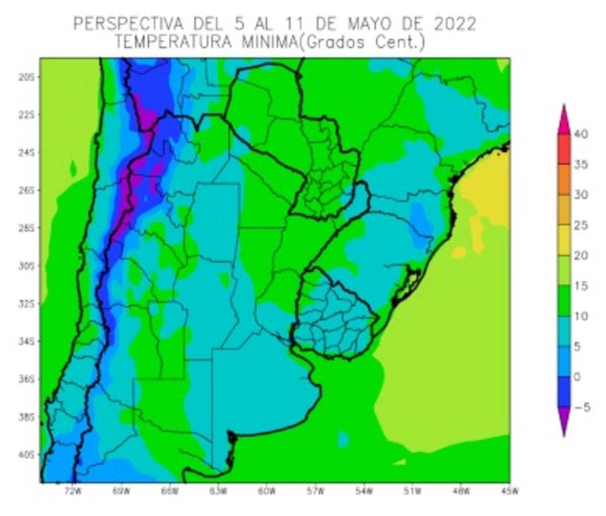 CLIMA. Perspectiva semanal de la Bolsa de Cereales de Buenos Aires.