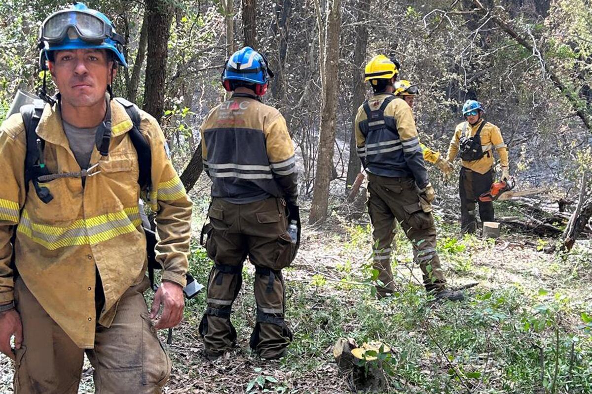Bomberos de Córdoba en los incendios en el sur. (Gentileza)