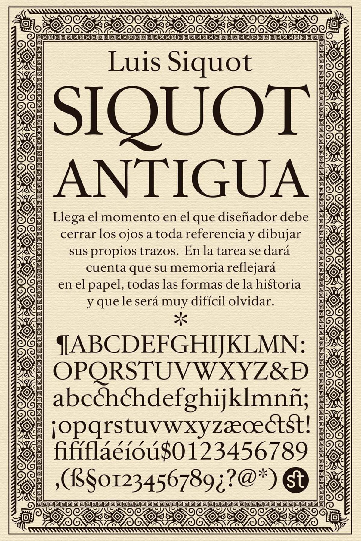 Afiche tipográfico Antigua. (Gentileza)