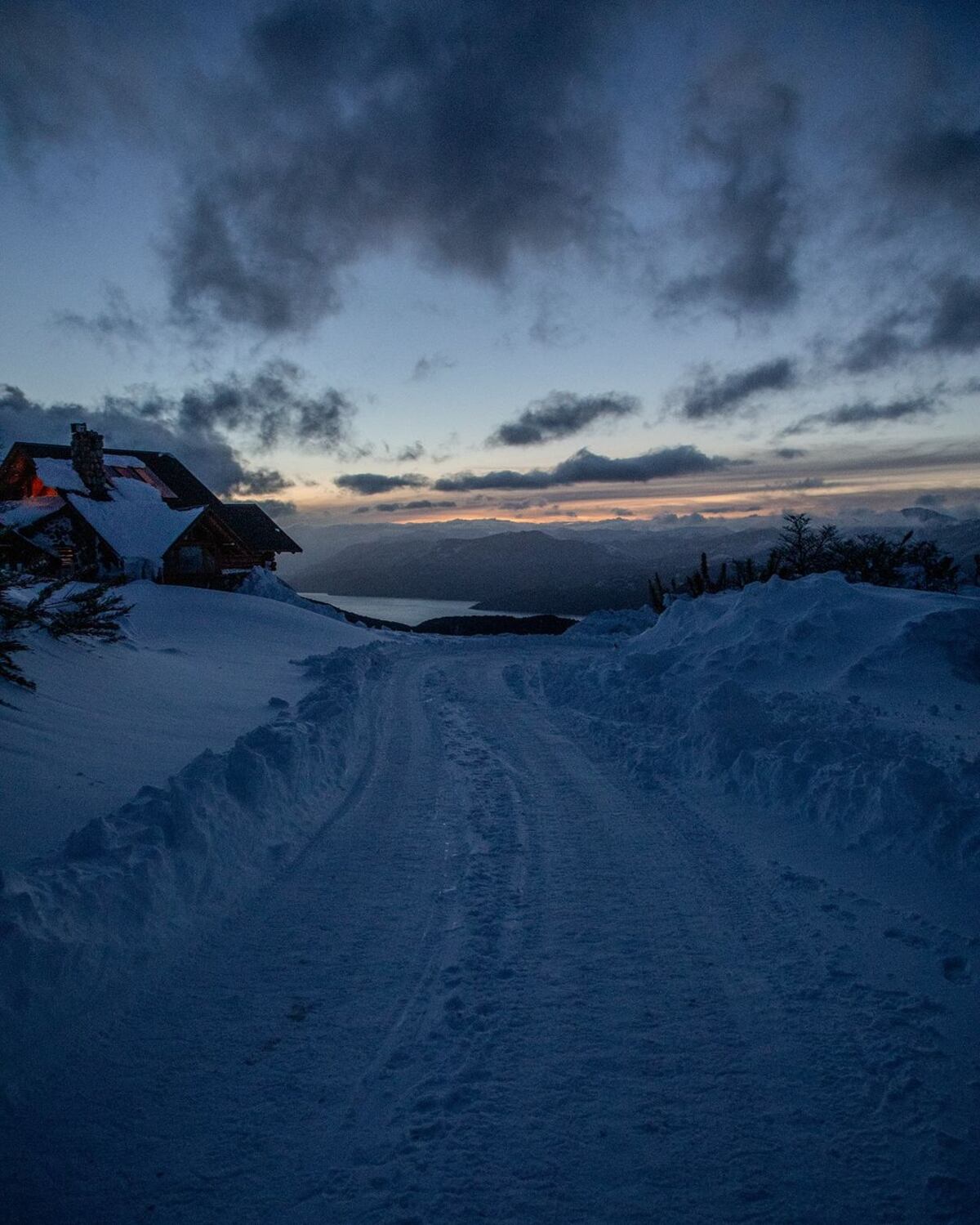 Nevada en la Patagonia argentina. (X/@turismoargentina)