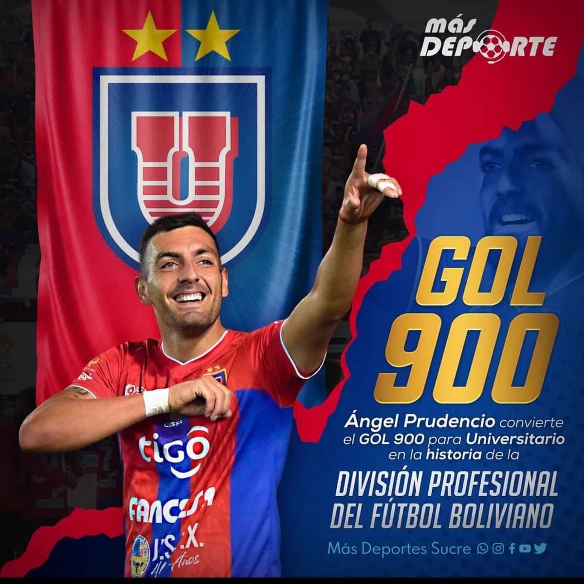 El cordobés Ángel Prudencio, ex Instituto y oriundo de Villa María, y su presente en el fútbol de Bolivia. (Gentileza Ángel Prudencio).