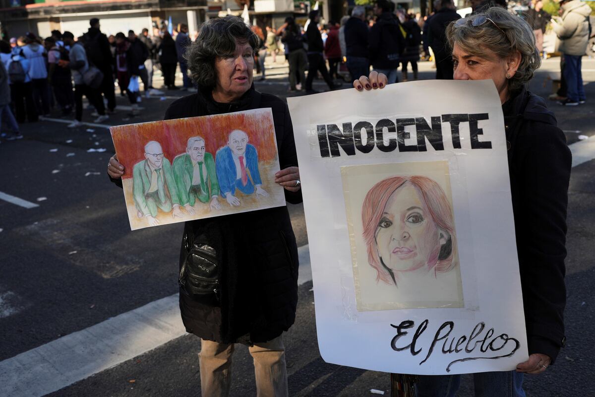Las fotos de la marcha a favor de Cristina Kirchner. (AP)