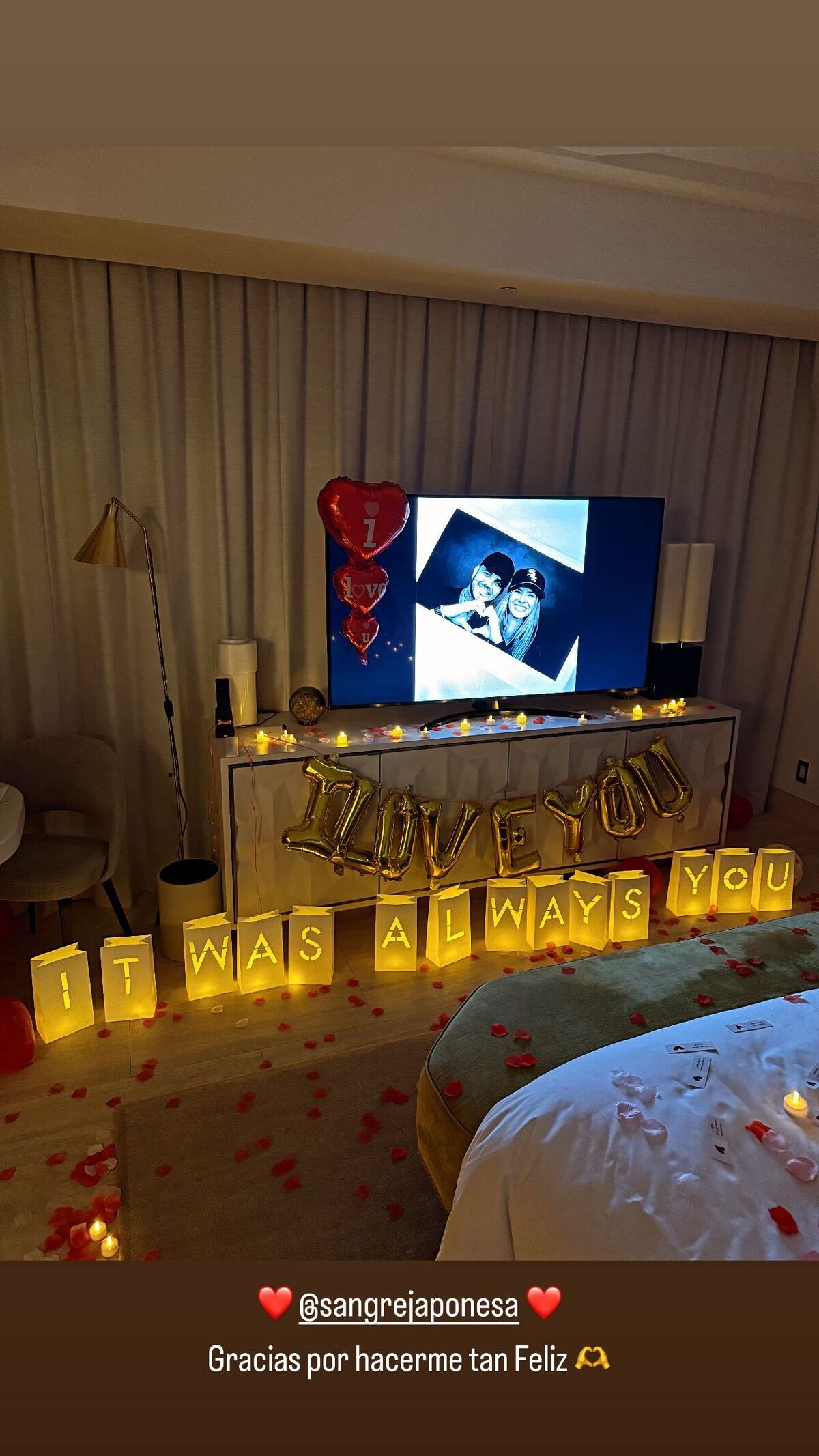 Por si quedaba alguna duda, en esta historia de Instagram Mauro Icardi ratifica estar enamorado de China Suárez. (Captura)