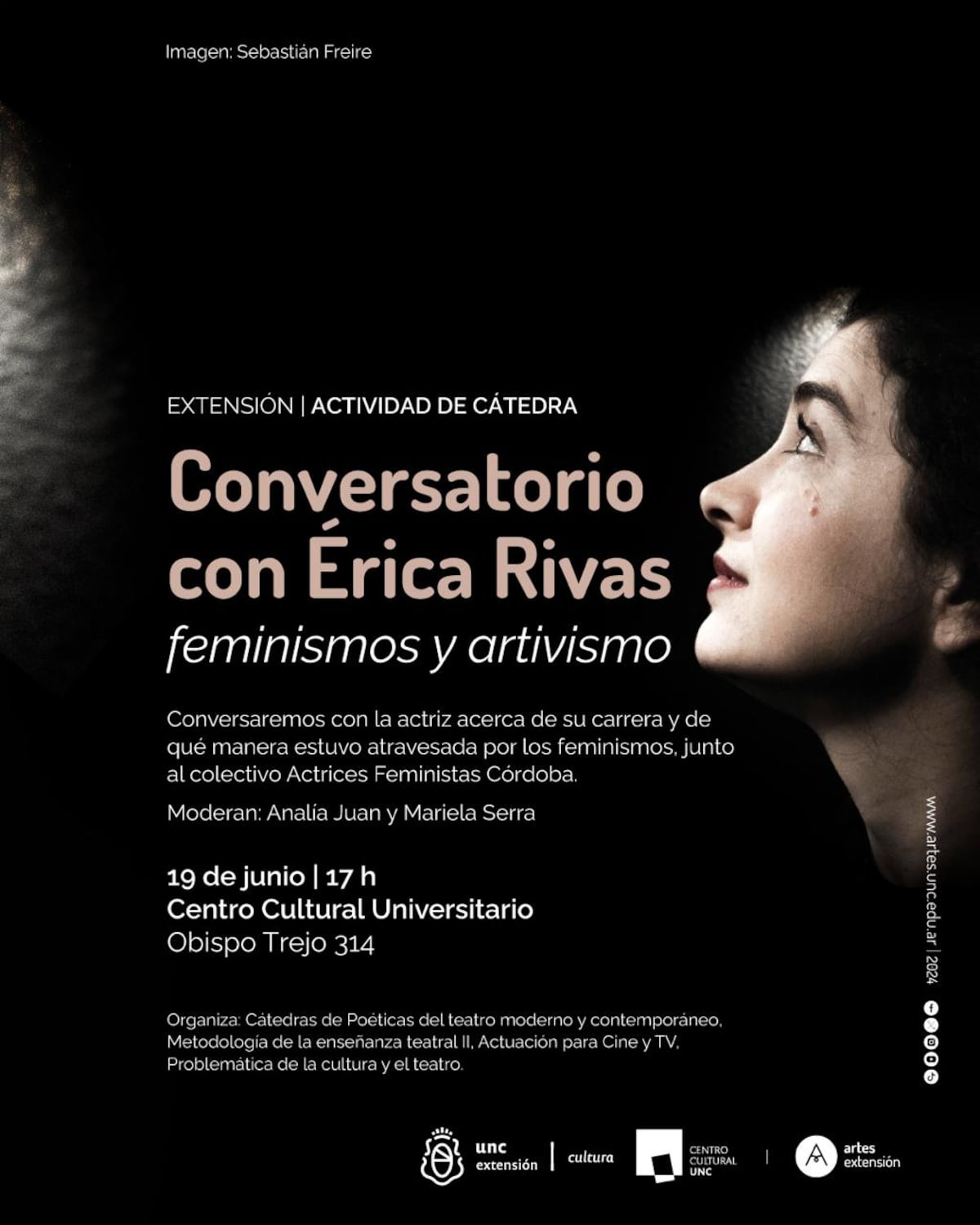 Érica Rivas llega a Córdoba para brindar talleres especiales y un conversatorio (Foto: Gentileza prensa)