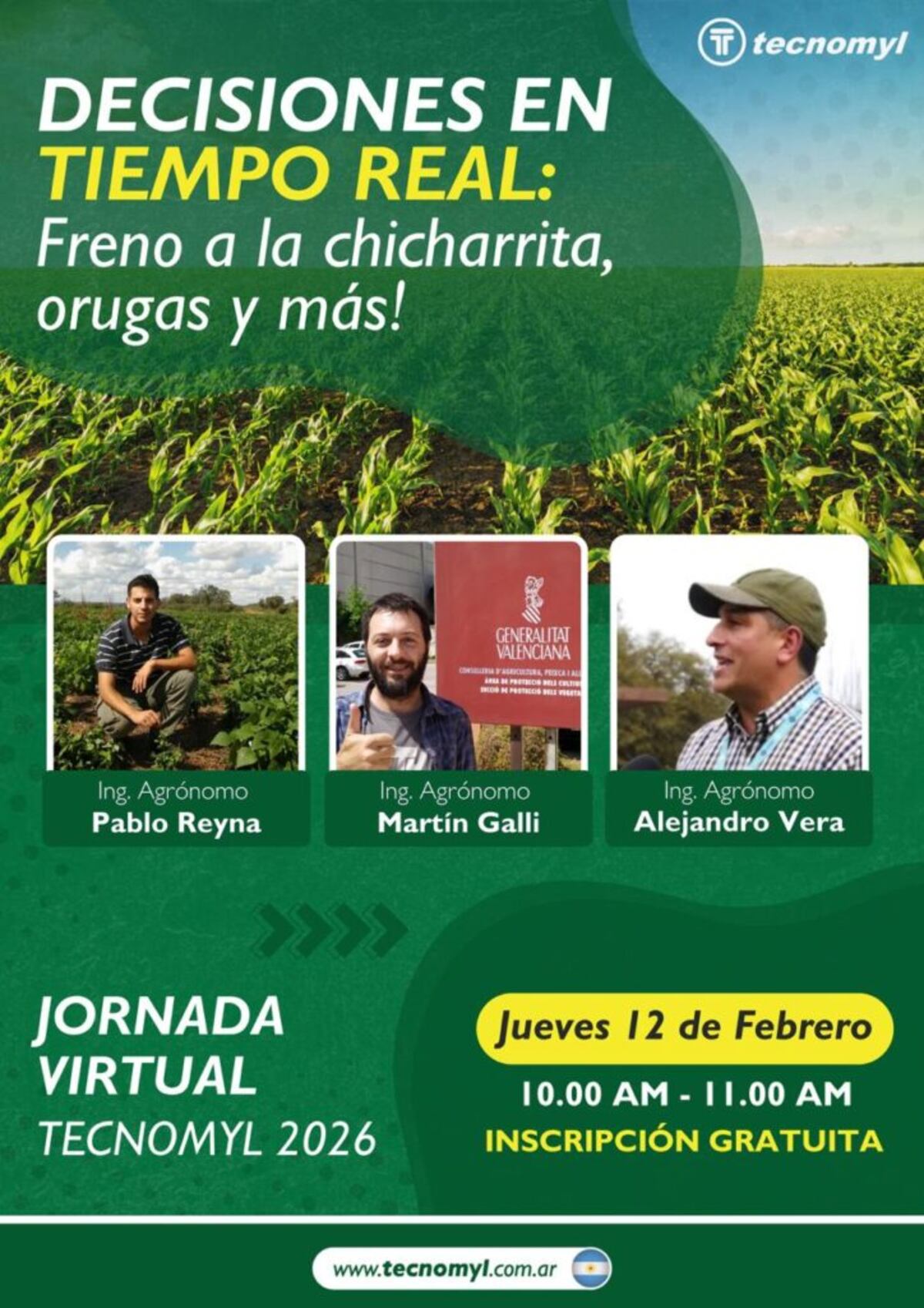 JORNADA VIRTUAL. Junto a Pablo Reyna, Martín Galli y Alejandro Vera. (Gentileza Tecnomyl)