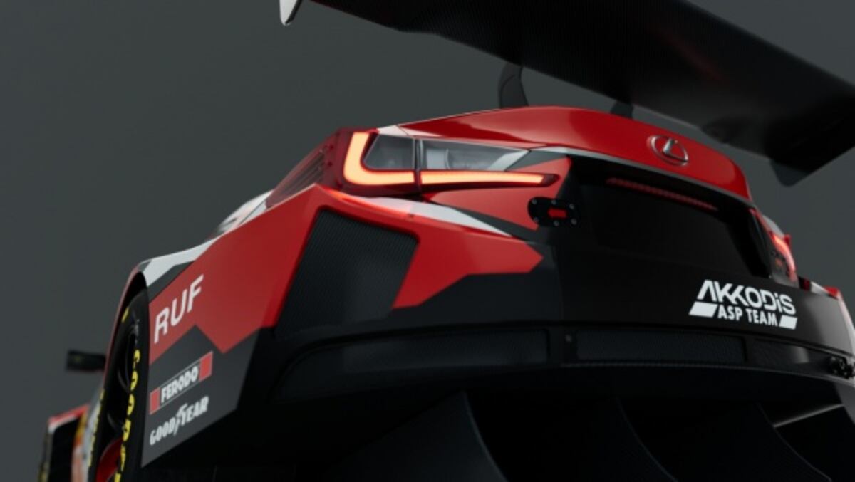 El Lexus RC F GT3 número 87 del Akkodis ASP Team que correrá Pechito López en el WEC 2024. (Prensa Akkodis ASP Team)