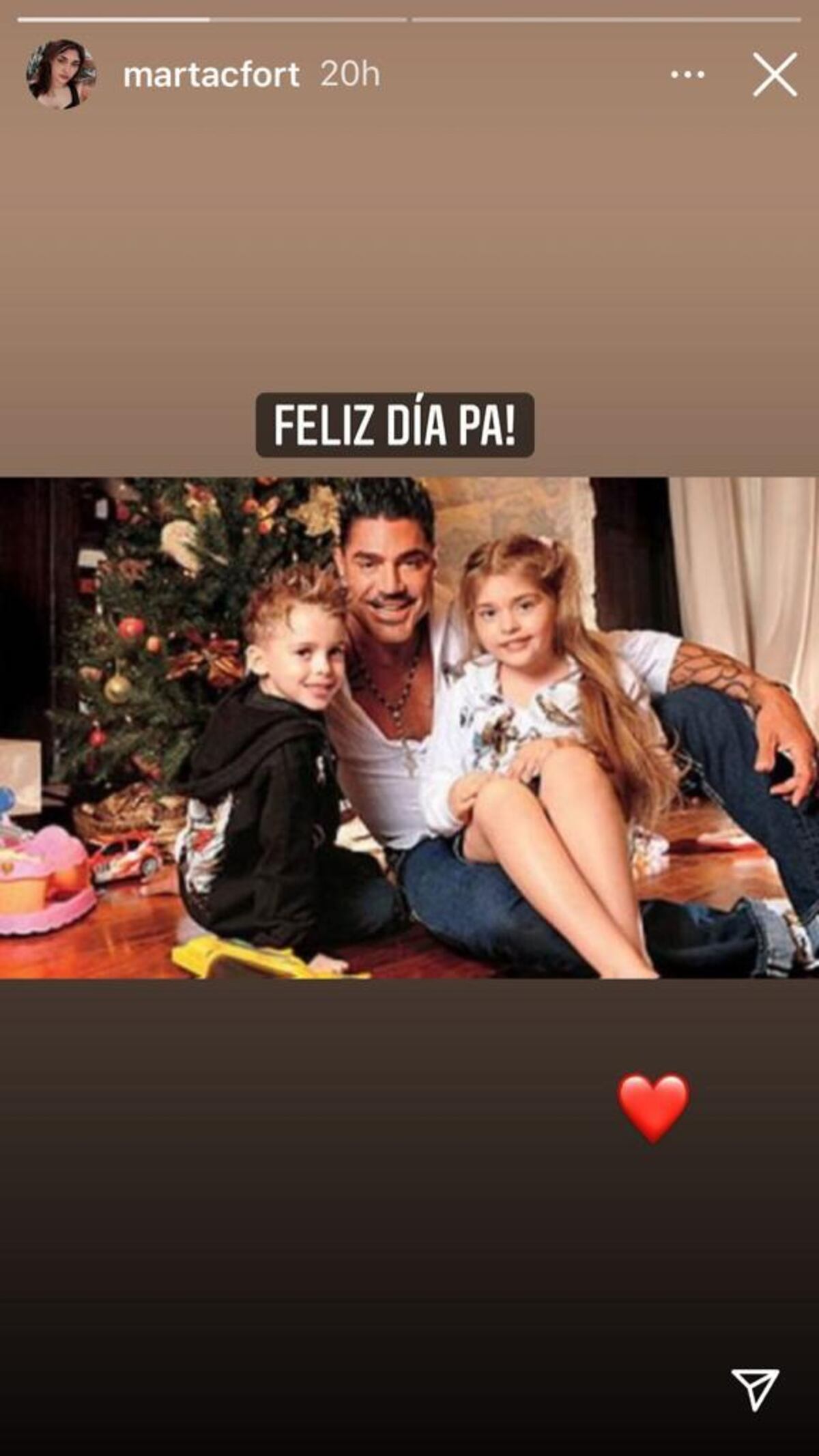 Marta Fort y su posteo por el Día del Padre.