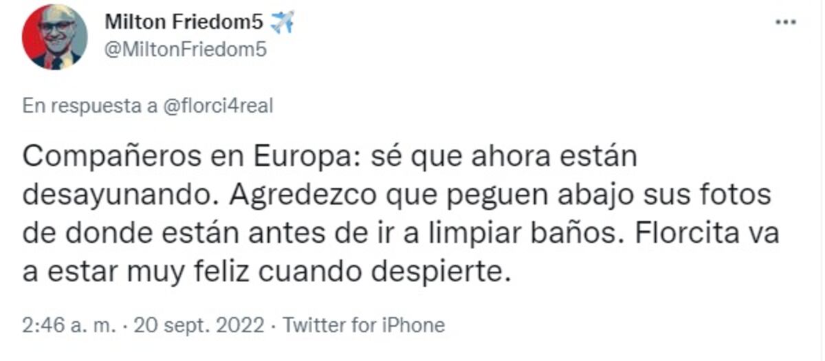 El tuit que recibió decenas de respuestas.