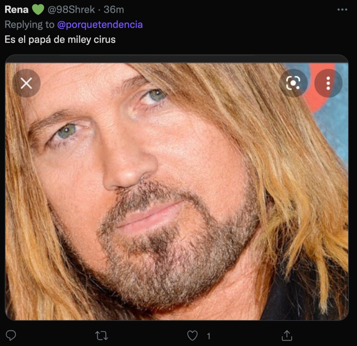 Compararon al participante con el papá de Miley Cyrus, Billy Ray Cyrus