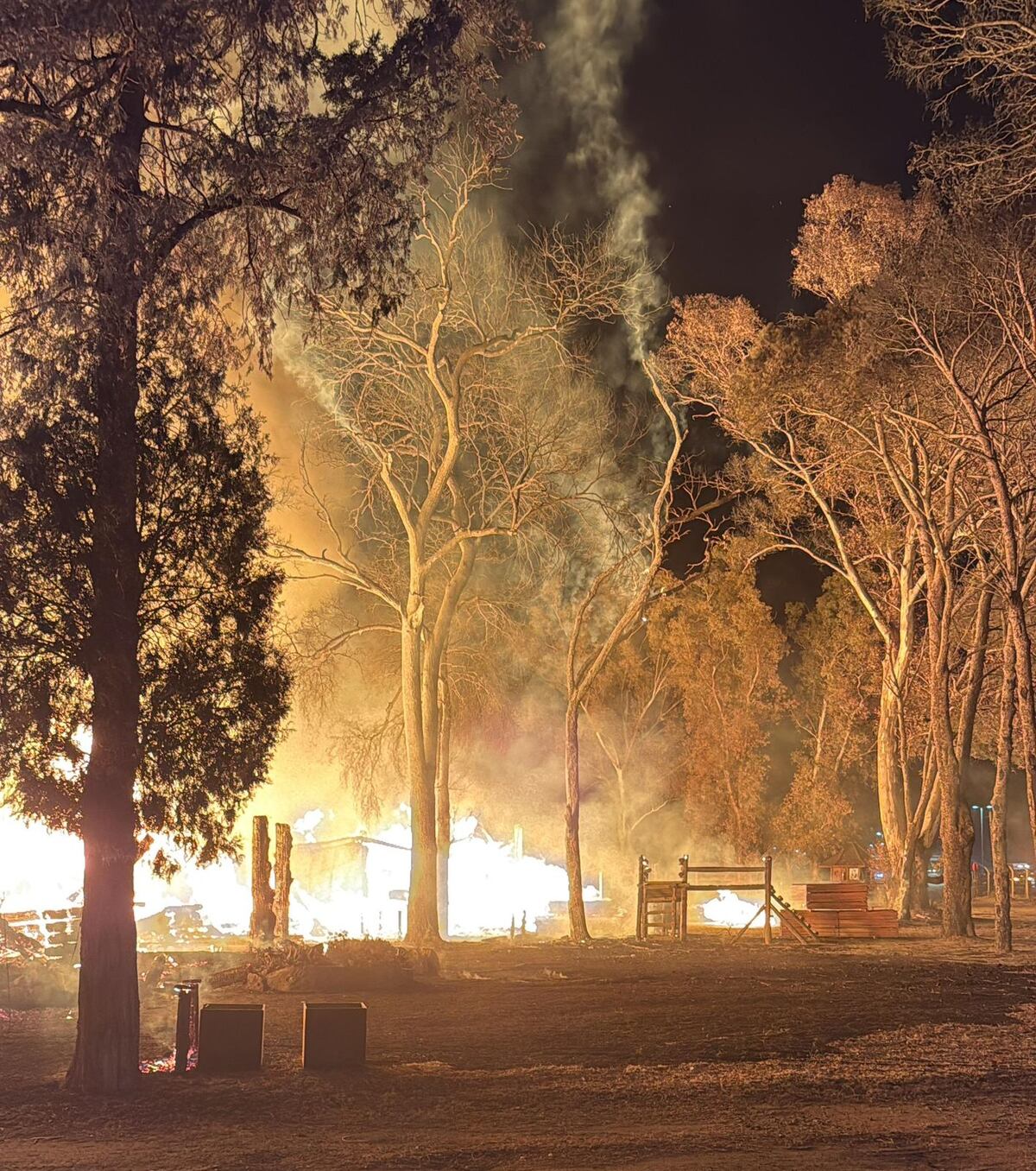 Incendio en Villa del Prado. (Gentileza)