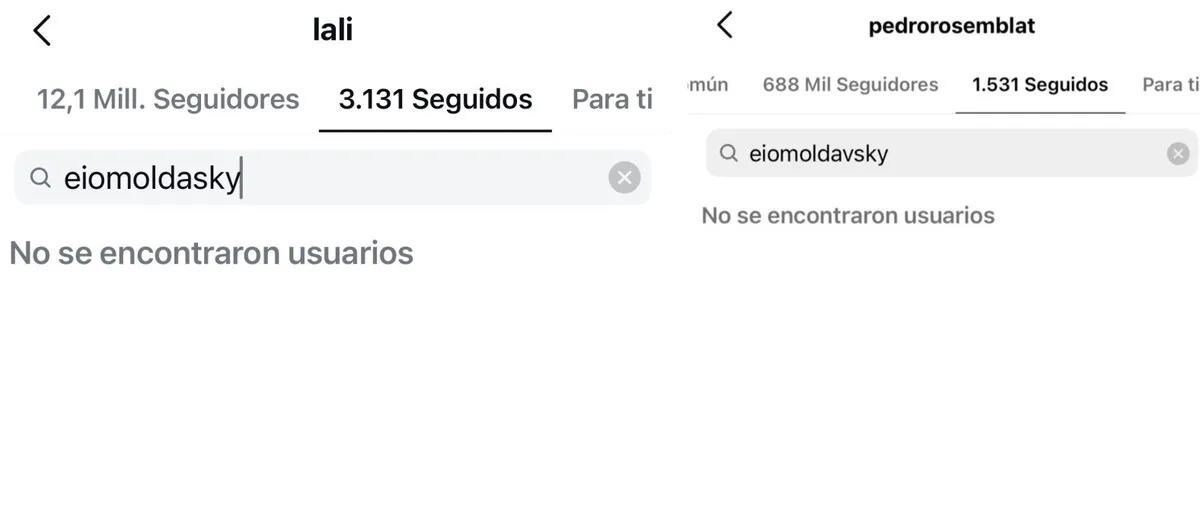 La reacción virtual de Lali Espósito y Pedro Rosemblat tras los dichos de Eial Moldavsky sobre la cantante. (Foto: captura de pantalla)
