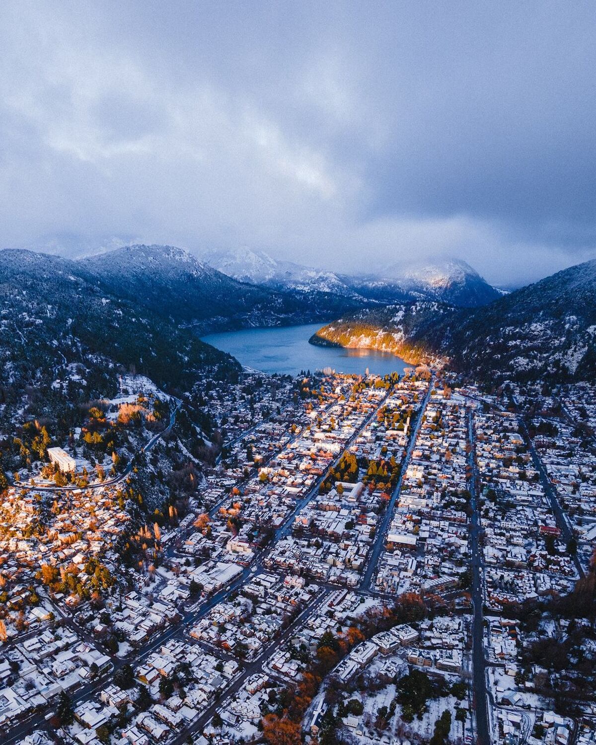 Nevada en la Patagonia argentina. (X/@turismoargentina)