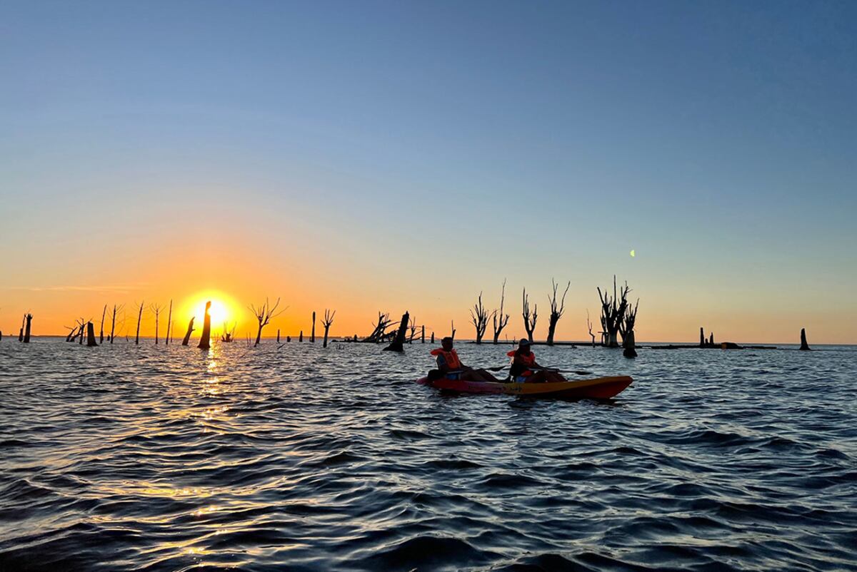 Atardecer en Miramar de Ansenuza. Foto: gentileza Agustina López