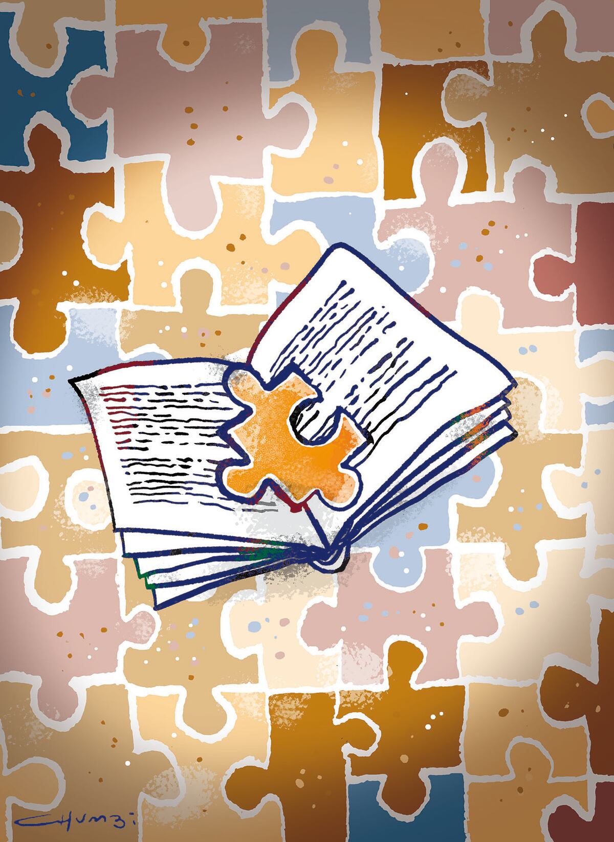 Escritura lúdica. (Ilustración de Chumbi)
