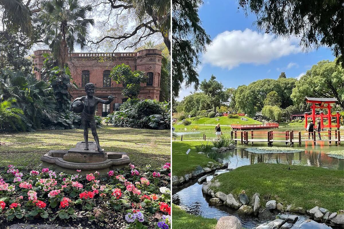 El Jardín Botánico y el Jardín Japonés son dos espacios verdes cercanos a los bosques de Palermo.