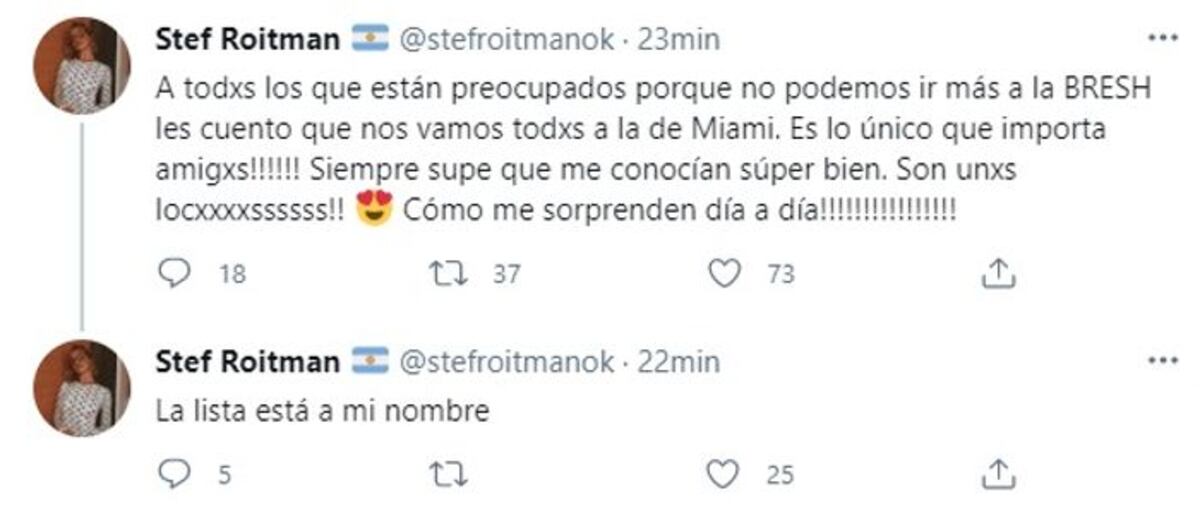 El polémico tuit de la influencer.