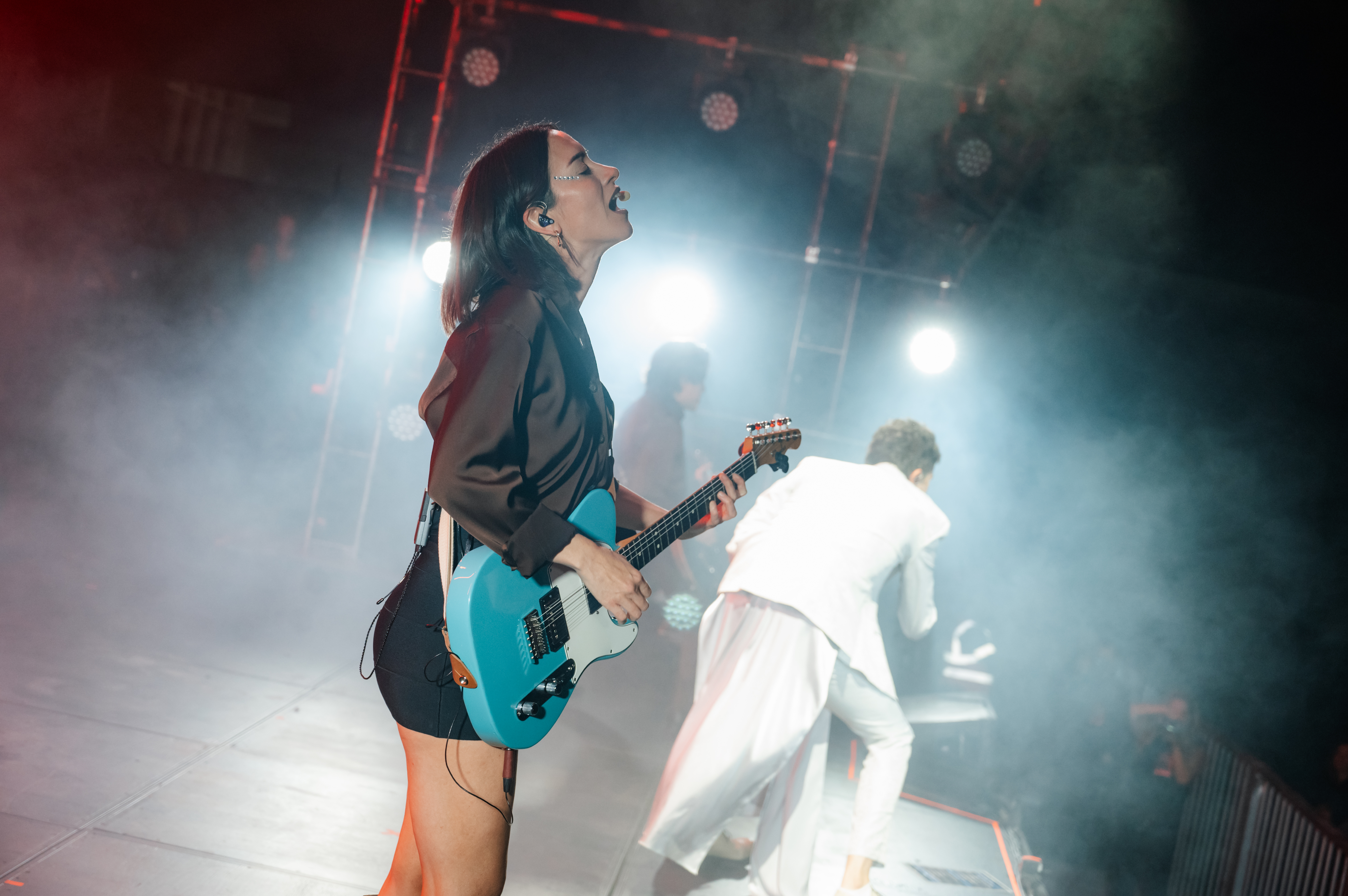 Any Riwer, flasheando en vivo. (Gentileza Ana Tello)