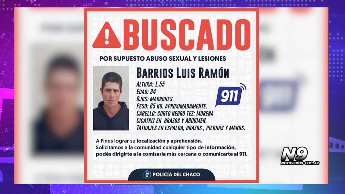Lo buscan por abuso sexual. (Foto / Policía de Chaco)