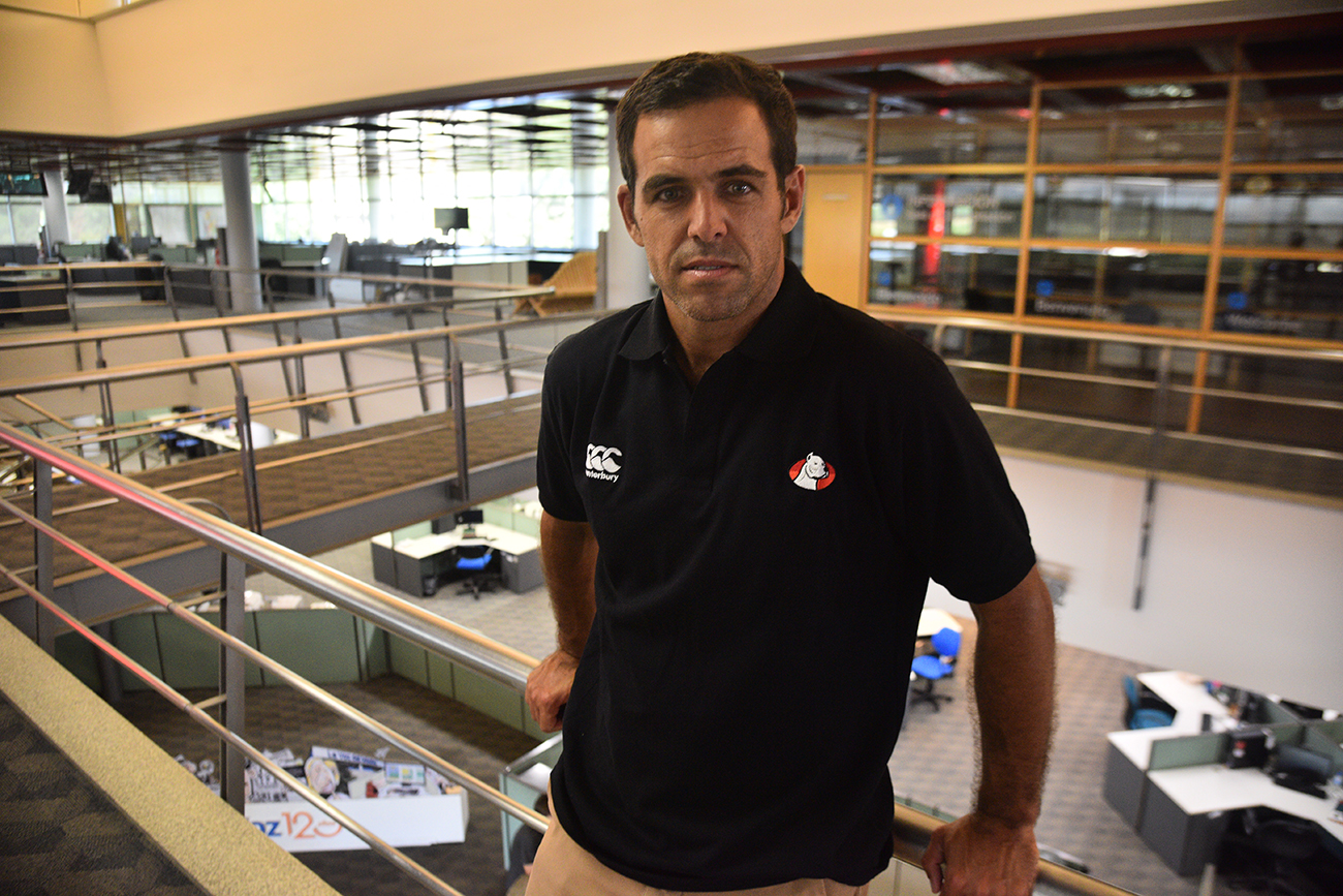 Stéfano Ambrosio, en el Media Day de Dogos XV en La Voz. (Pedro Castillo / La Voz)