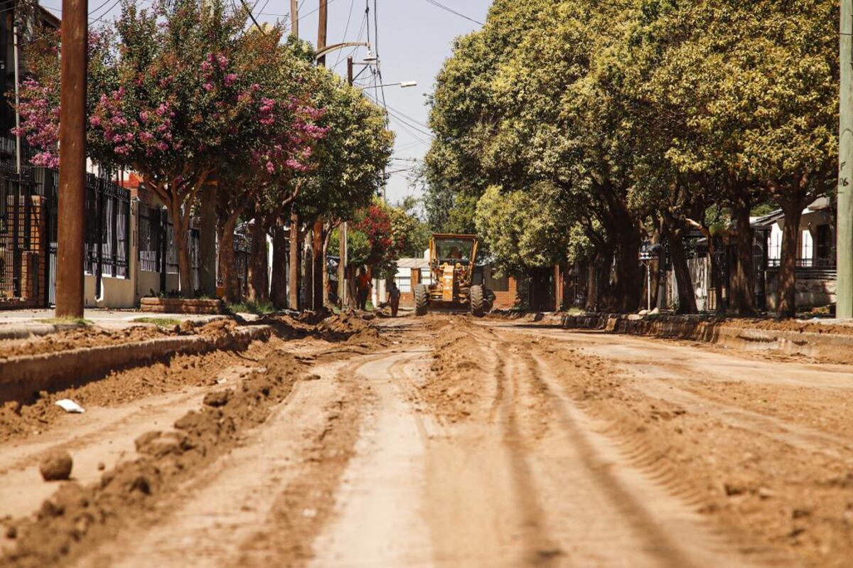 Una de las 654 cuadras que se están pavimentando en la ciudad. (Municipalidad de Córdoba)