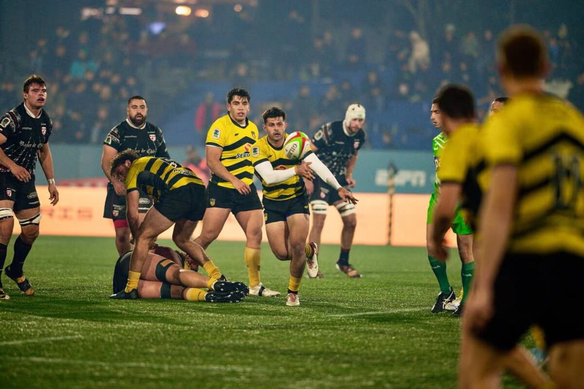 El cordobés Francisco Aguirre, pilar derecho de Peñarol, que este viernes enfrentará a Dogos XV en la final del Súper Rugby Américas. (Prensa SRA)
