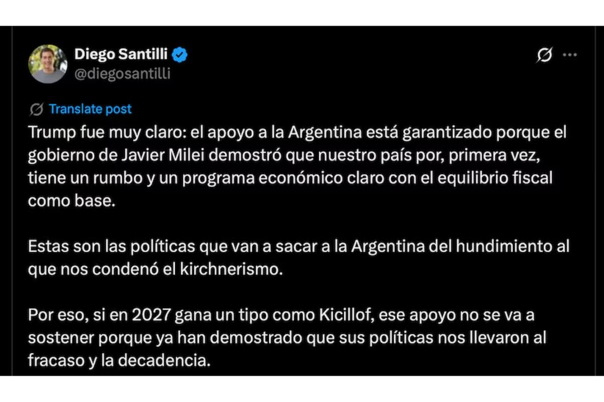 El Gobierno aclaró los dicho de Trump: “Si en el 2027 Argentina retrocede, Estados Unidos dejará de apoyarnos”