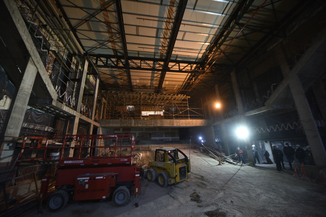 Recorrida por la reconstrucción del Teatro Comedia. ( Ramiro Pereyra /La Voz)